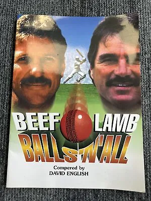 £10 • Buy Ian Botham And Allan Lamb ‘Balls N’All Tour’ Programme 1996