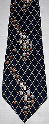 Rare 1995 Nicole Miller Men's Silk Neck Tie Basketball Theme Sports Hand Sewn • $19