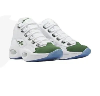 New Reebok Classics Question Mid White/ Pine Green Allen Iverson Size 7 • $105.55