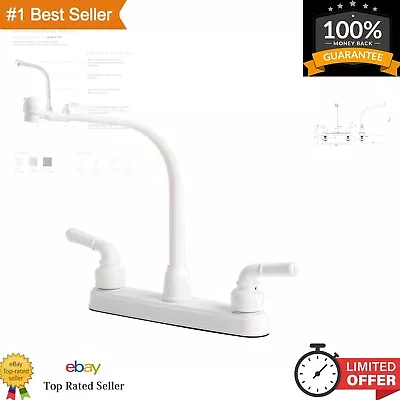 RV Mobile Home Non- High Rise Swivel Kitchen Sink Faucet White Finish • $40.33