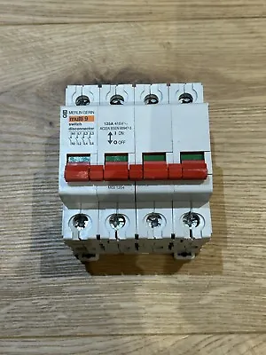 Merlin 125 Amp Main Switch Disconnector  3 Phase 4 Pole MGI1254 Isolator • £24.99