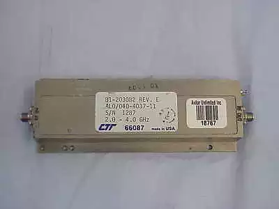 RF Microwave Amplifier SMA 2.0 To 4.0 GHz +35dB Gain CTT AL0/040-4037-11 Tested • $399.95