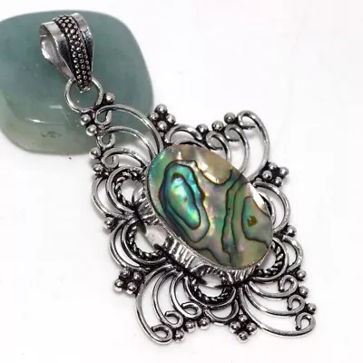 Abalone Shell 925 Silver Plated Gemstone Handmade Pendant 2.5  Best Gifts GW • $3.99
