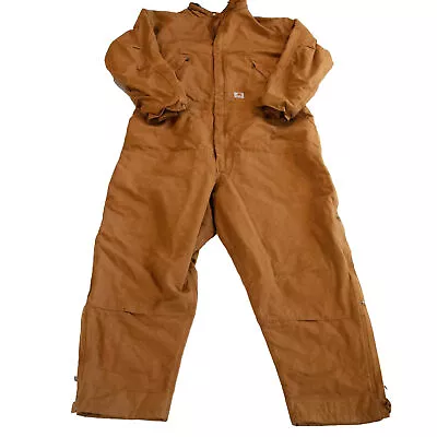 Carhartt Loose Fit Washed Duck Insulated Coverall Size 4XL Tall Mens Brown New • $194.65