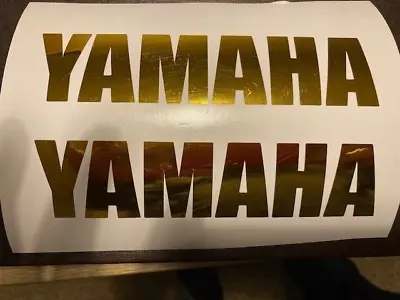 Yamaha Tank Fairing Decal Sticker Gold X 2 • £2.99