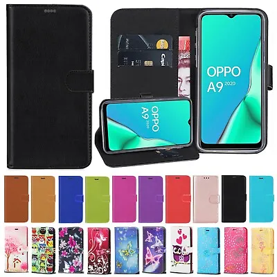 £3.49 • Buy For OPPO A9/A5 2020 A15 A53 PU Leather Wallet Flip Stand View Phone Case Cover  
