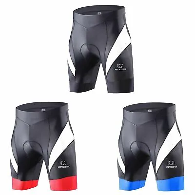 Mens Cycling Shorts Anti-Bac Coolmax Bicyle Lycra Padded MTB Short Long Length • £6.99