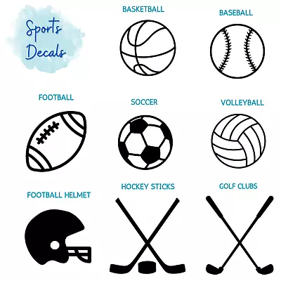 ✅ Sports Basketball Baseball Vinyl Decal Sticker Car Window Laptop Water Bottle • $4.50