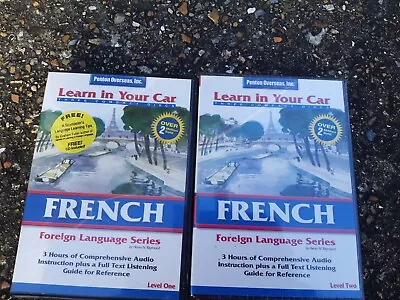 Learn In Your Car French Level 1 & 2  6 CDs In Total Foreign Language Course • £1.99