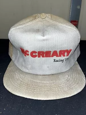 Vintage Corduroy McCreary Racing Tires Hat Snapback Cap • $10
