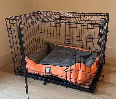 Folding Metal Dog Cage By Mr Barker Puppy Training Crates 5 Sizes 24-42 Inch  • £39.95