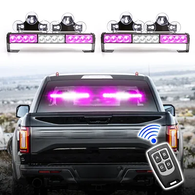 LED Funeral Strobe Light Bar Emergency Lights Warning Windshield Traffic Advisor • $49.99