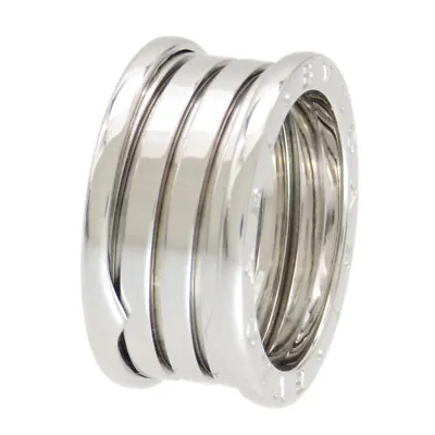 AUTHENTIC BVLGARI B-ZERO1 4 Band RingRing WhiteGold K18 White Gold 0116 • $1286.02