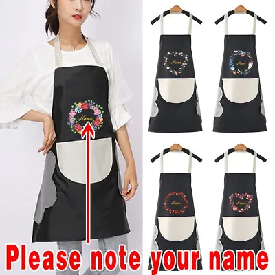 Personalised Custom Name Text Unisex Apron Kitchen Baking Catering Cooking Gifts • £4.99