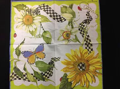 MacKenzie Childs Sunflower (1) Paper Cocktail Napkin Decoupage • $3