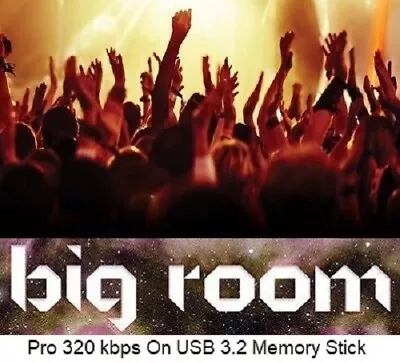 Big Room Music Back Catalogue 9000 High Quality DJ Friendly MP3’s (On USB) • £49.99