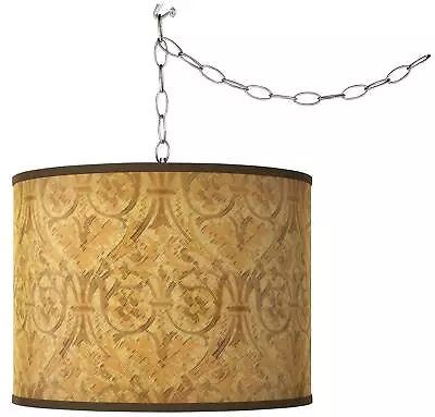 Golden Versailles Giclee Glow Plug-In Swag Pendant • $129.99
