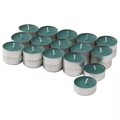 120 IKEA AVMALA Scented Tealight Candles Crisp Mint Dark Green 405.024.72 • £16.69