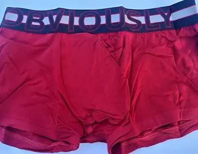 OBVIOUSLY APPAREL EVERYMAN AnatoMAX CHILI RED TRUNK BOXER BRIEF M MEDIUM 34 -36  • $19.95