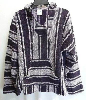 Adult Size L Mexican Textiles Purple Rug Style Hooded Sweatshirt By Cuamatzi • $18