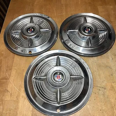 $199.99 • Buy 1956 Mercury Montclair, Monterey, Custom 15  Spinner Wheel Covers Hubcaps Set ~3