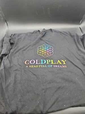 COLDPLAY 2017 A Head Full Of Dreams Concert Tour Black Shirt / Size XL • $34.26