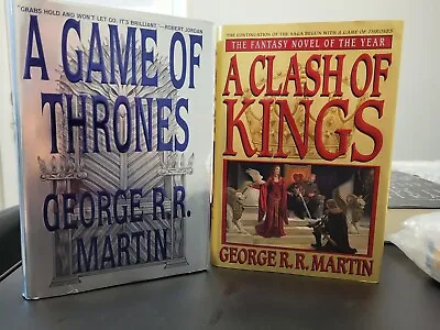 George R.R. Martin. A GAME OF THRONES & Clash Of KINGS 1st HC/DW. Very Scarce! • $400