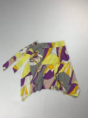 VERSACE SPORT Barocco Printed Asymmetrical Stretch Short Skirt Size XS / W26 • $74.95