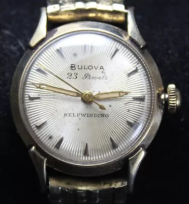 Bulova 23j Self-Winding 30mm Watch W/ Sunburst Dial - Automatic - Vintage - Runs • $79.99