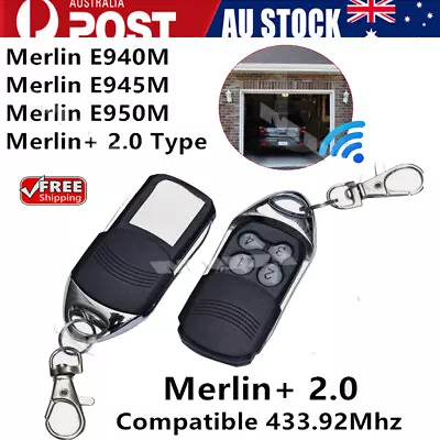 For Merlin+ 2.0 E945M E950 E943 Garage Gate Door Remote Control 433.92mhz • $15.69