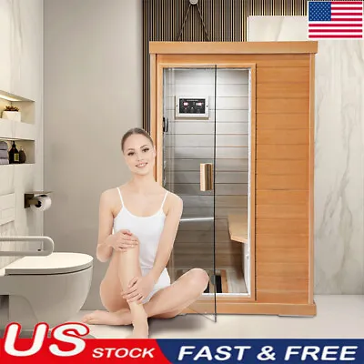 Wooden Infrared Sauna Room Saunas Tent Hemlock Frame Home Sauna For 1-2 Person • $55.90