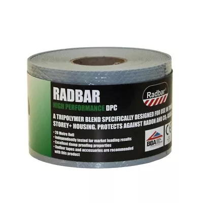 Radbar DPC Damp Proof Course Roll Radon 100mm X 20m High Performance Brick Layer • £9.99