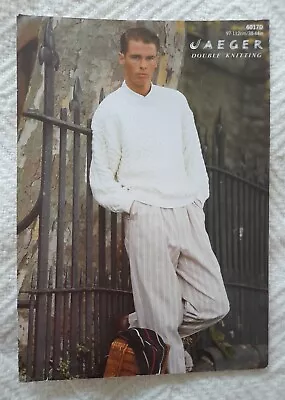 Jaeger Knitting Pattern 6017 Mens Sweater Size 38-44  DK • £2