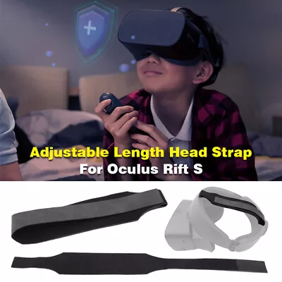 Belt Headband Soft Black VR Headset Accessories Head Strap For Oculus Rift S • $21.40