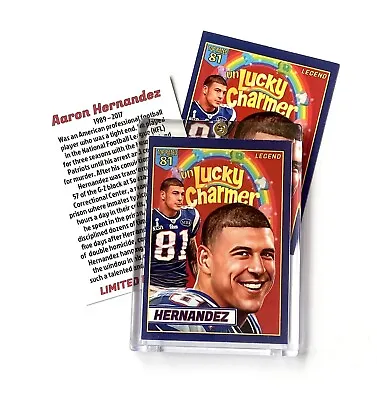 AARON HERNANDEZ “unLucky Charms” Parody Custom Trading Card In Collector’s Case • $8