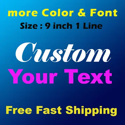 Custom Lettering Vinyl Decal Custom Text Window Door Bumper Cup Laptop Sticker • $2.85