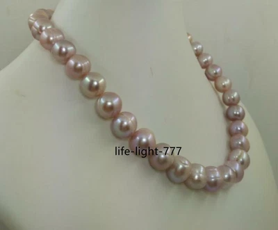 £35.99 • Buy Huge AAA+ 11-12mm Natural South Sea Baroque Purple Pearl Necklace 18  14k GOLD