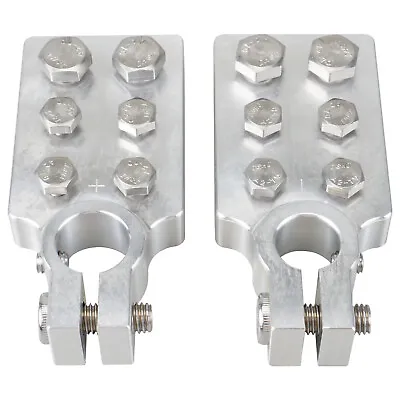 2PCS 6 Spot Car Audio Top Post Flat Lug Multi Connection Battery Terminal • $26