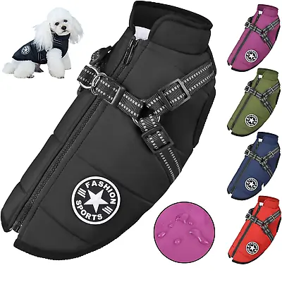 Winter Pet Dog Coat Dog Jacket With Harness Waterproof Breathable Pet Clothes • $22.99