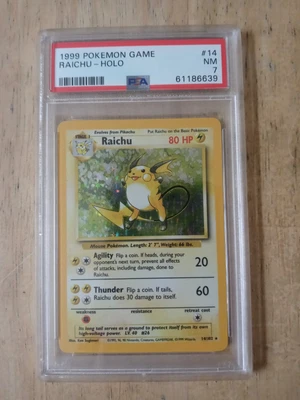 $42.99 • Buy PSA 7 NM Pokemon Base Set Unlimited Raichu Holo