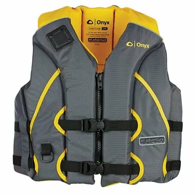 $32.07 • Buy SMALL/MEDIUM Onyx Yellow Shoal Life Jacket Kayak Paddle Vest Adult
