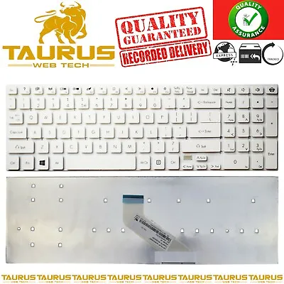 Packard Bell Easynote TS11-HR-040UK P5WS0 5WE0 Laptop US Keyboard WHITE FREE P&P • £13.49