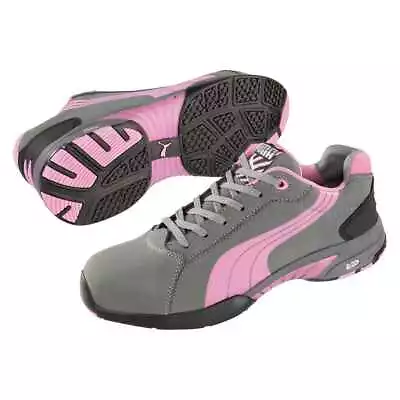 $59.99 • Buy Puma Women's Balance Grey/Pink Steel Toe Cap Safety Shoes 642865--Clearance