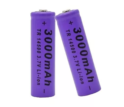 14500 3.7V 3000mah Size AA Rechargeable Batteries Long Life HEAVY DUTY Buttoned • £7.19