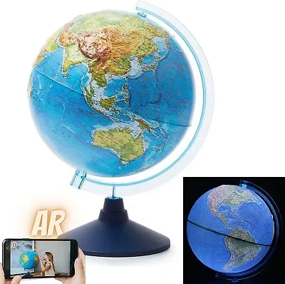 Exerz Cable-Free Illuminated World Globe LED Light Up Globe Dia 21CM 25CM 32CM • £39.99