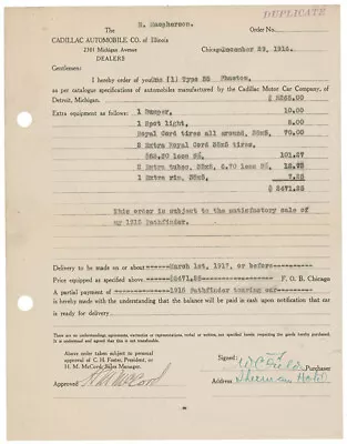 W. C. Fields - Document Signed 12/29/1916 • $1750