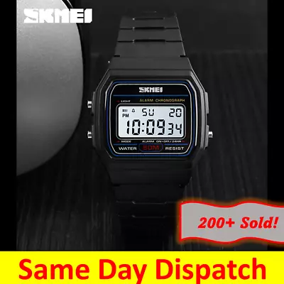 Skmei 1412 Digital Sports Watch Retro Casio Waterproof Alarm Mens Military Army  • $19.45