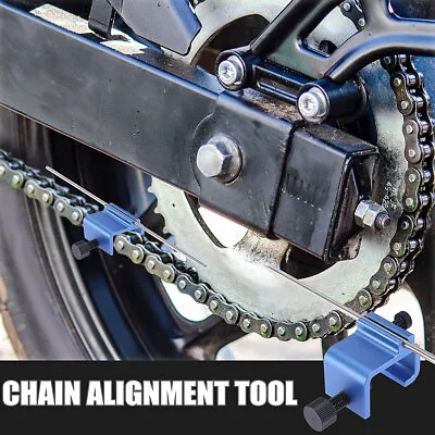 Motorcycle Chain Alignment Tool Aluminium Alloy Quick Accurate Sprocket HO📣 • $15.79