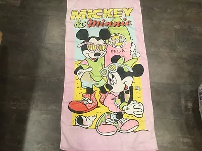 Mickey & Minnie Beach Towel Full Size Disney Beach Towel Franco Walt Disney • $14.99