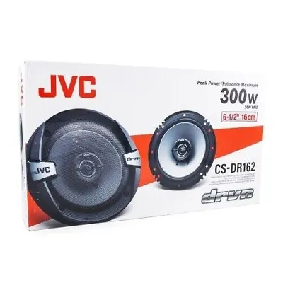 JVC CS-DR162 300 Watts 6.5  2-Way Coaxial Car Audio Speakers 6-1/2  New Pair • $34.90